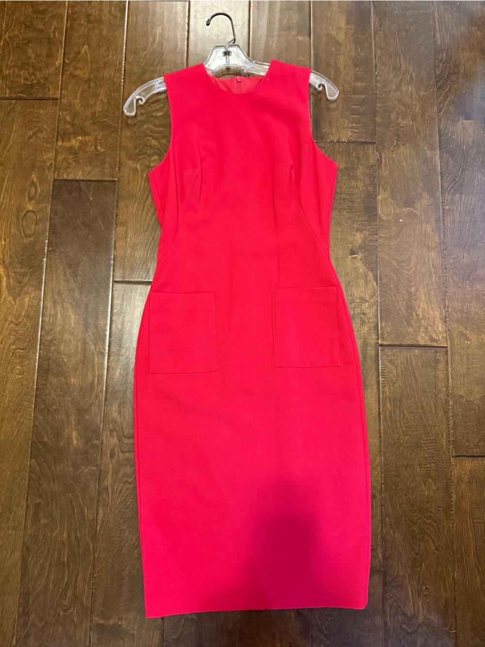 Black Halo Bright Red Indie Sheath Dress with Front Pockets Size 0